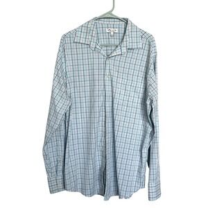 Peter Millar‎ Summer Comfort Shirt Mens L Plaid Performance Long Sleeve
